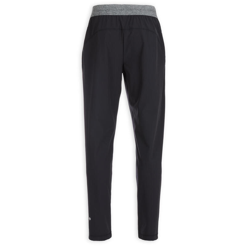 Pantaloni uomo yoga slim poliestere traspirante neri