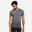 T SHIRT MANCHES COURTES SEAMLESS - SANS COUTURE YOGA DYNAMIQUE HOMME GRIS CLAIR