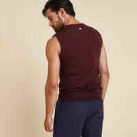 Men's Seamless Yoga Tank Top - Burgundy