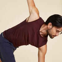 Men's Seamless Yoga Tank Top - Burgundy
