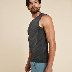 Men's Seamless Yoga Tank Top - Dark Grey