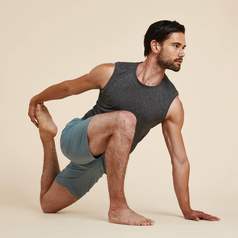 Men's Seamless Yoga Tank Top - Dark Grey