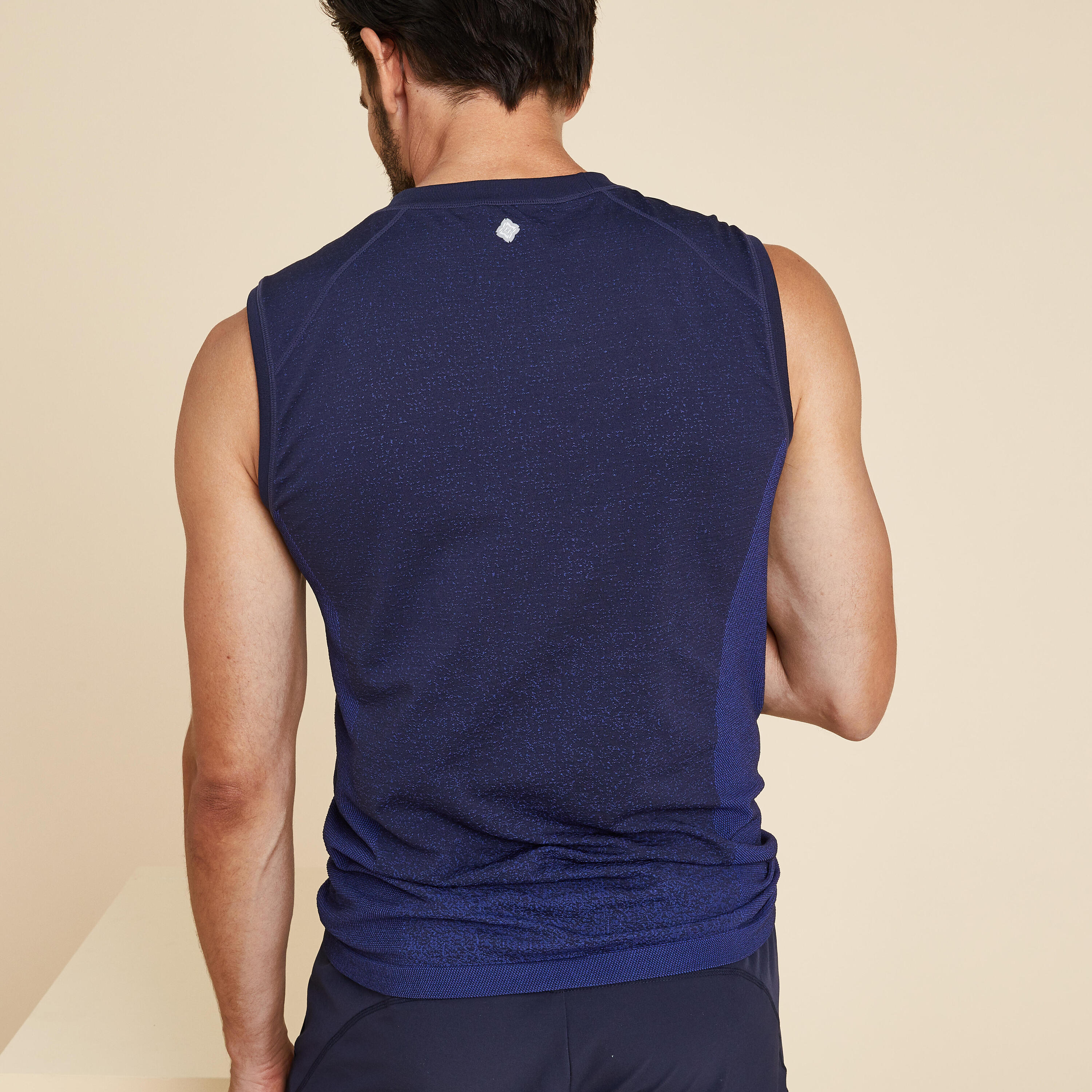 Men's Dynamic Yoga Seamless Tank Top - Indigo 4/7