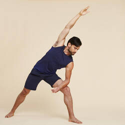 Men's Seamless Yoga Tank Top - Indigo Blue