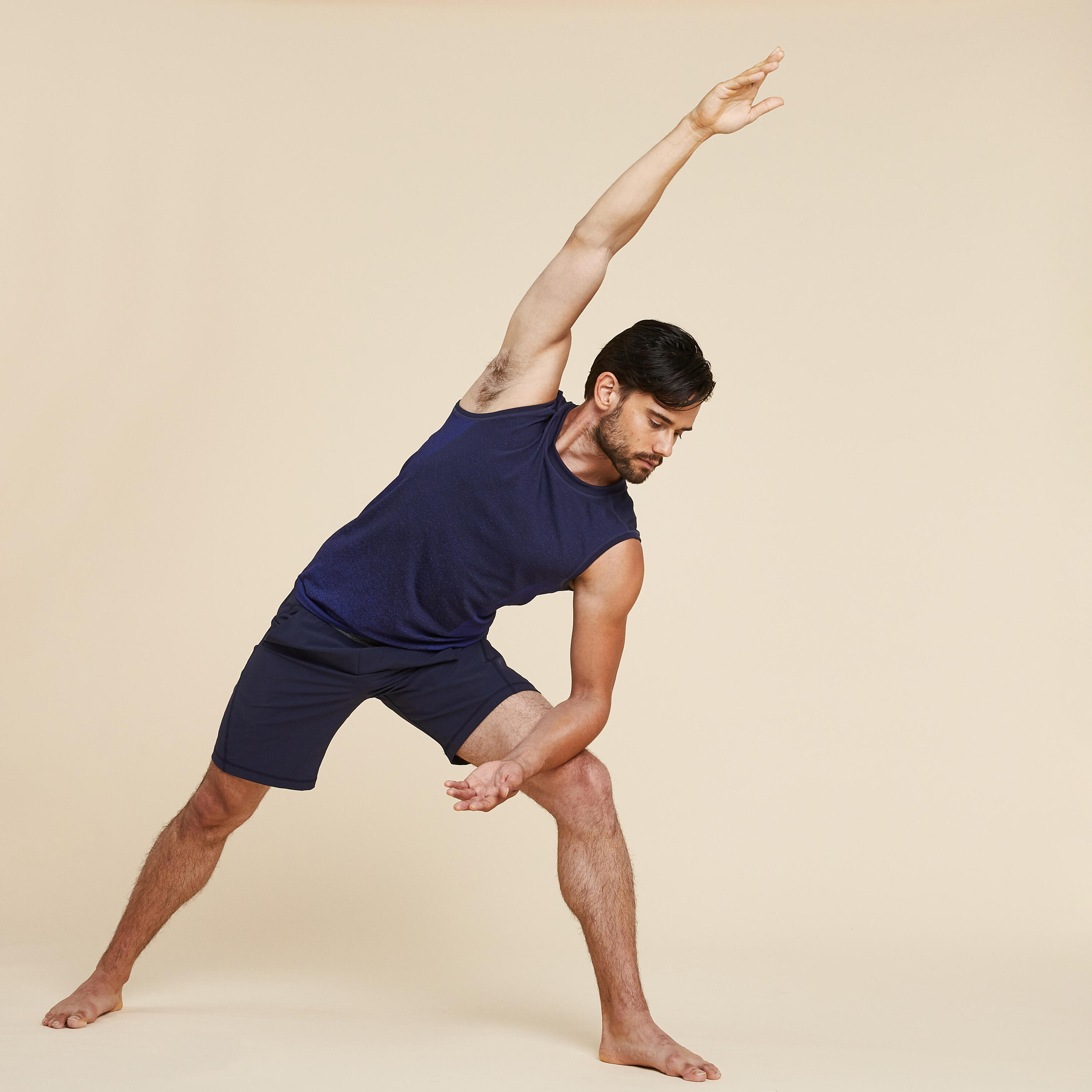 Men's Dynamic Yoga Seamless Tank Top - Indigo 2/7