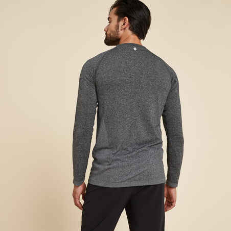 Men's Long-Sleeved Seamless T-Shirt - Grey