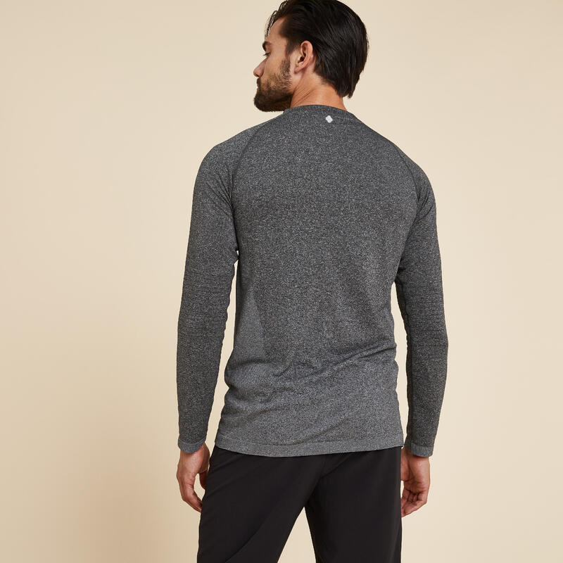 Langarmshirt Seamless - nahtlos Herren grau