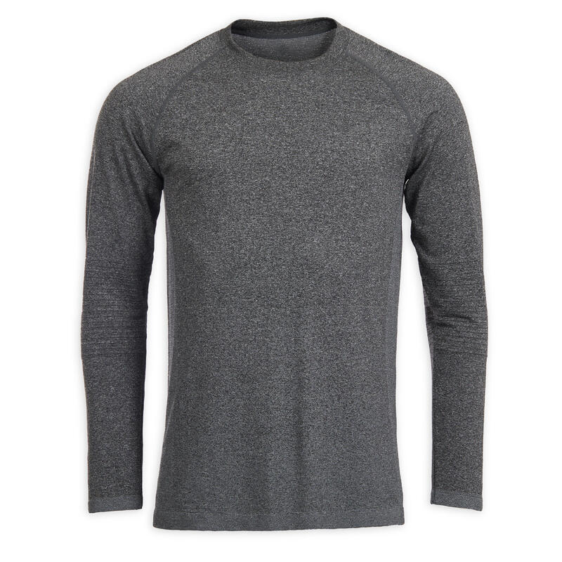 T-SHIRT SEAMLESS - SANS COUTURES MANCHES LONGUES HOMME GRIS