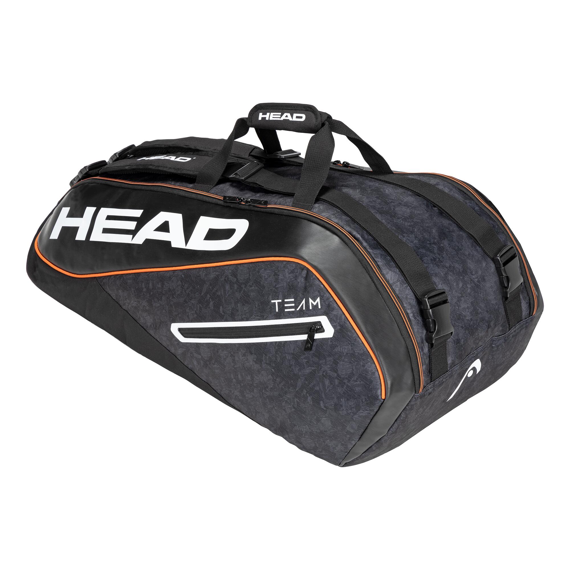 Borsa tennis termica TOUR TEAM SUPERCOMBI 9 racchette nero-arancione HEAD |  DECATHLON