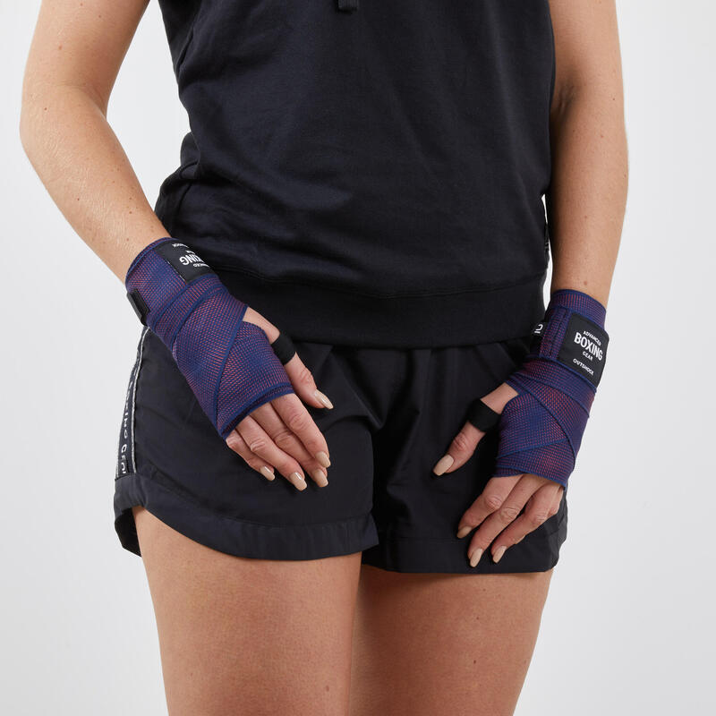 Boksbandage 3 m blauw/rood