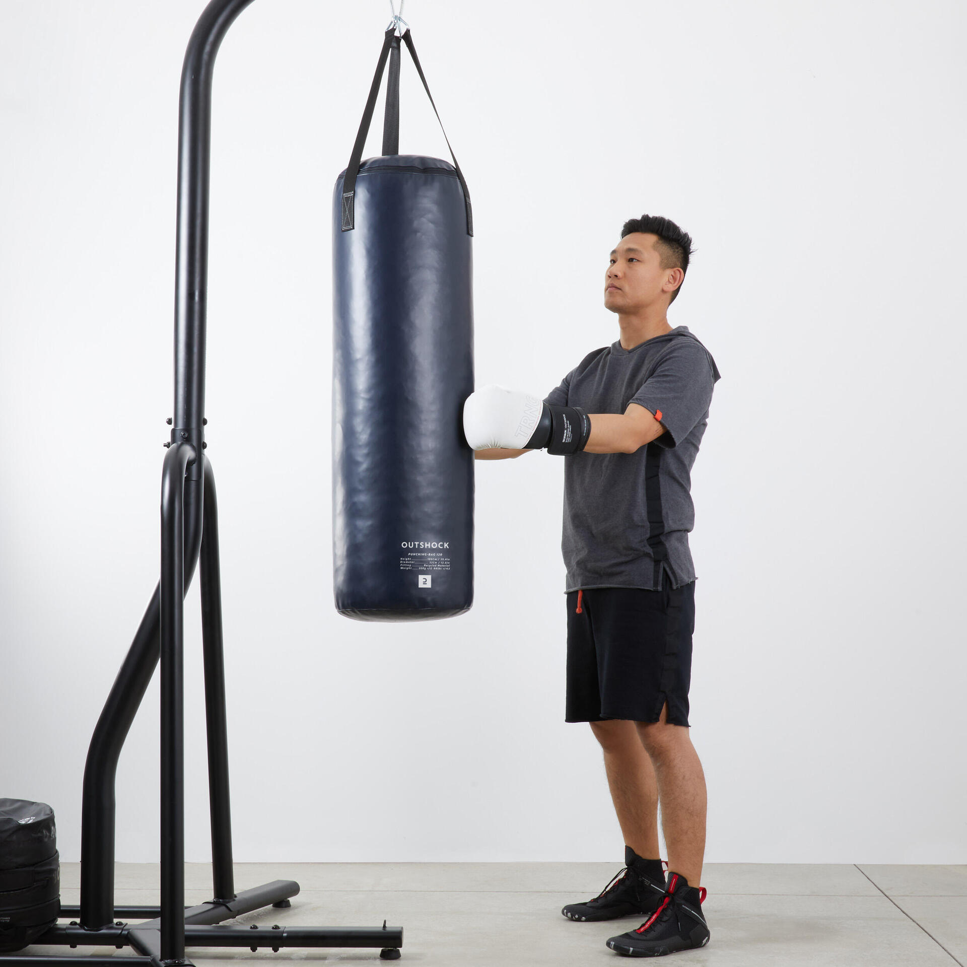 Guantoni Boxe Bag Sacco Da Boxe Da Terra Domyos Adult Punching Bag