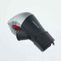 Guantes saco boxeo Outshock 500 negro/plata