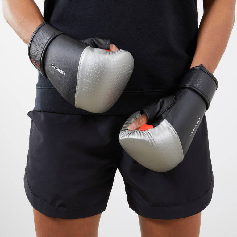 Punching Bag Gloves 500 - Black/Silver