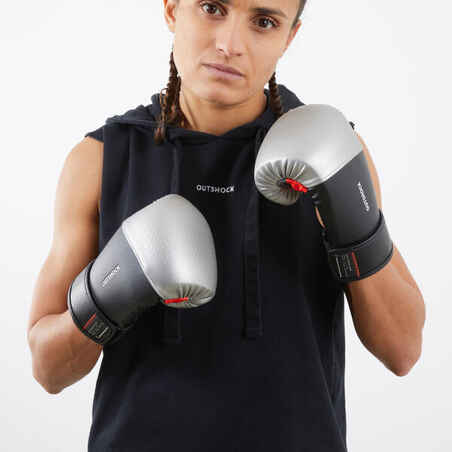 Punching Bag Gloves 500 - Black/Silver