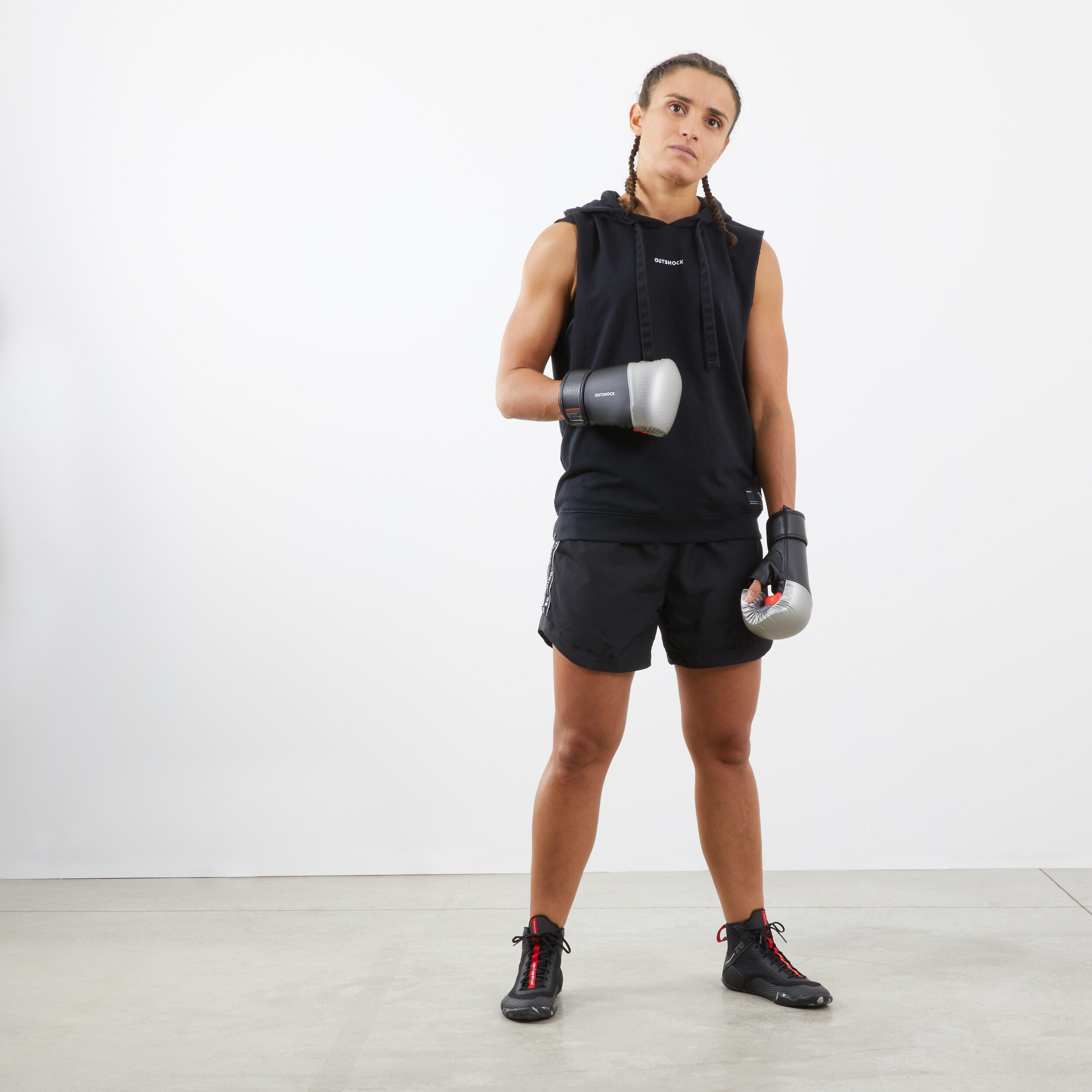 Punching Bag Gloves 500 - Black/Silver 5/11