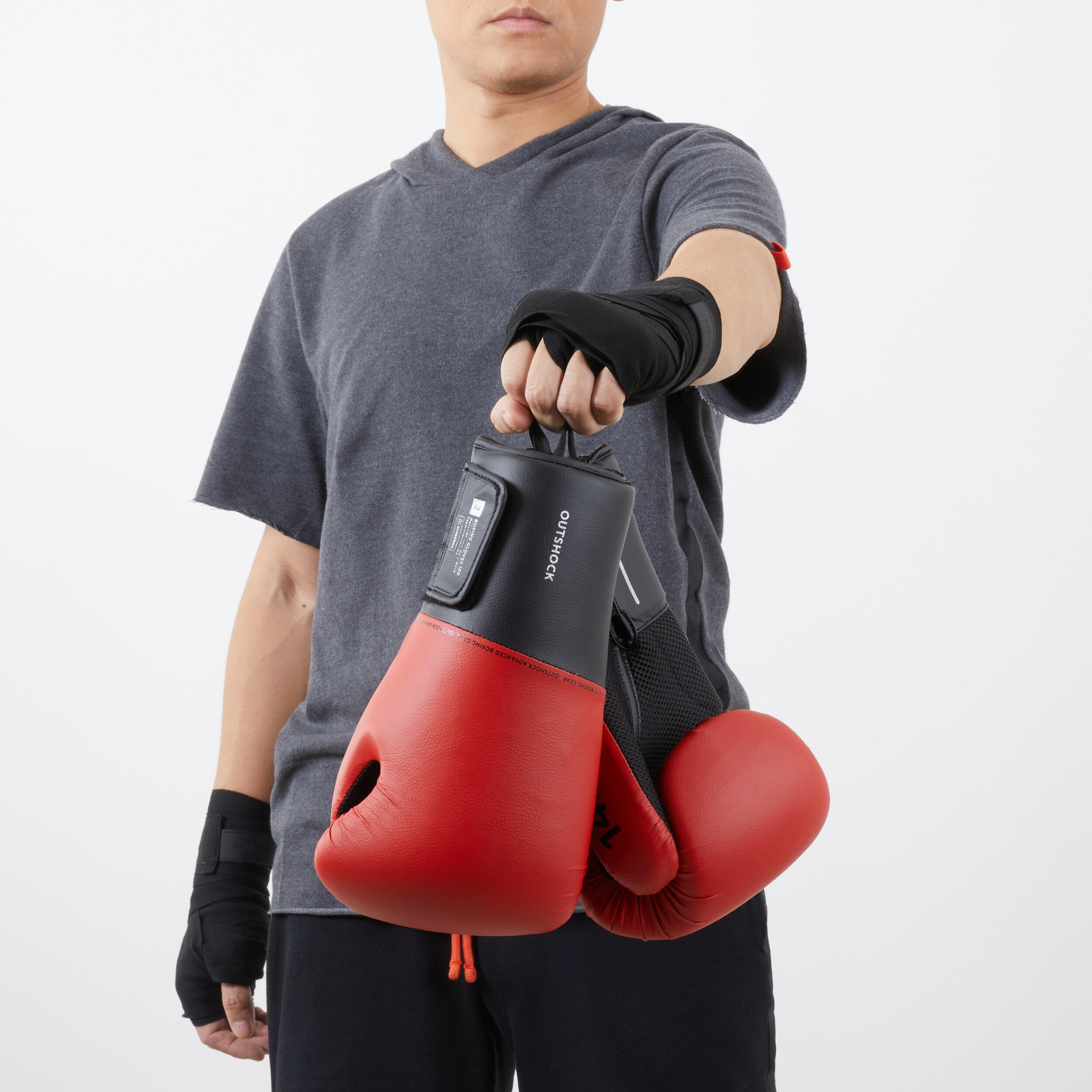 Gants de boxe – 100 rouge - OUTSHOCK