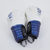Gants de boxe avec maintien articulaire du poignet, bleu et blanc