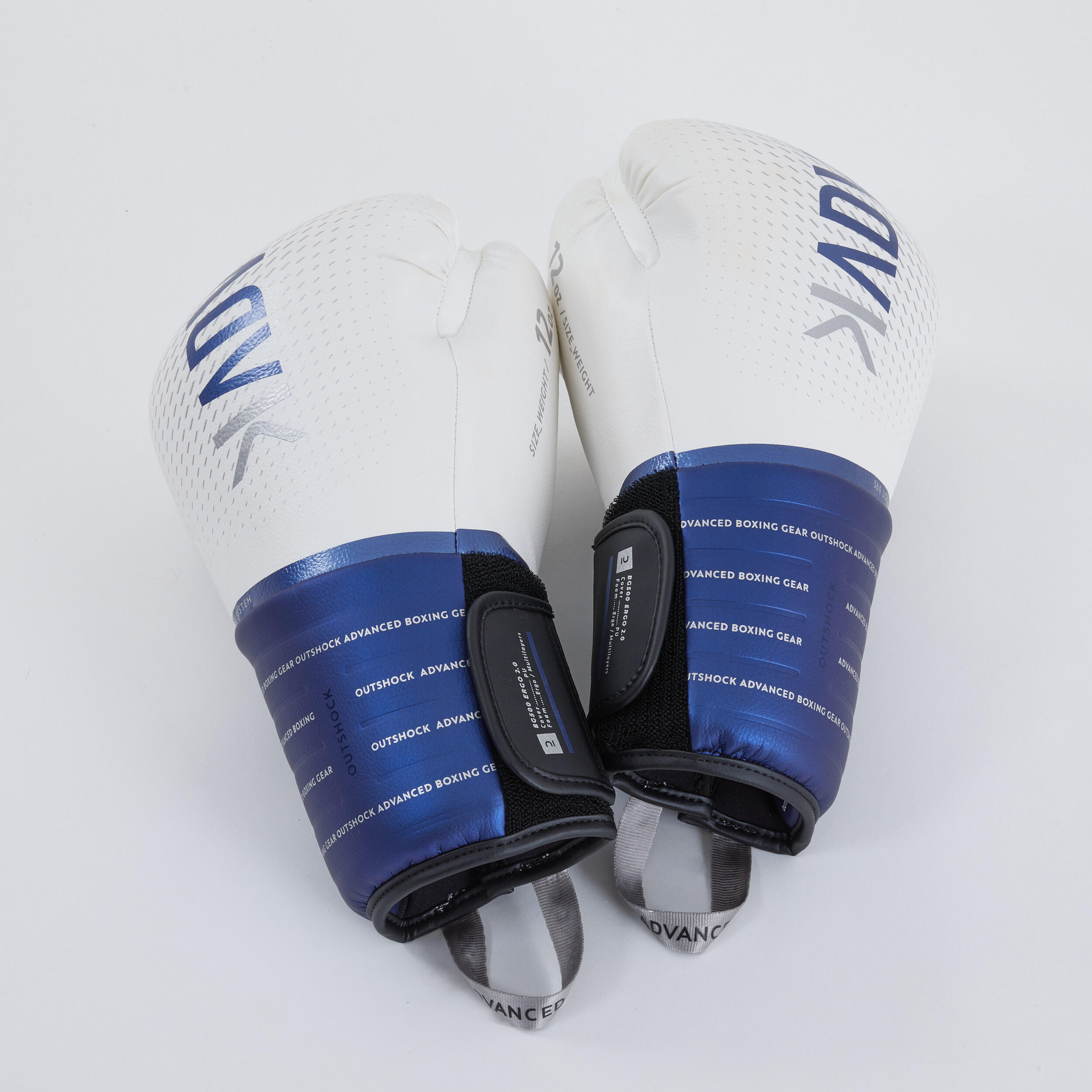 Boxing Gloves 500 - White/Blue 2/7