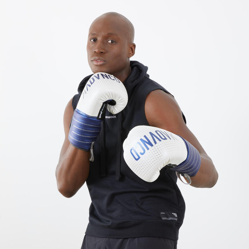 Boxing Gloves 500 - White/Blue