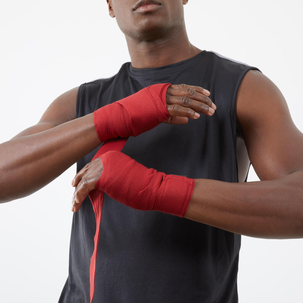 BANDES DE BOXE 4M ROUGES