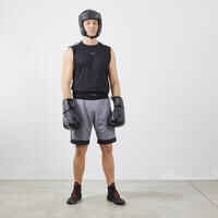 Adult Boxing Open Face Headguard 900 - Black