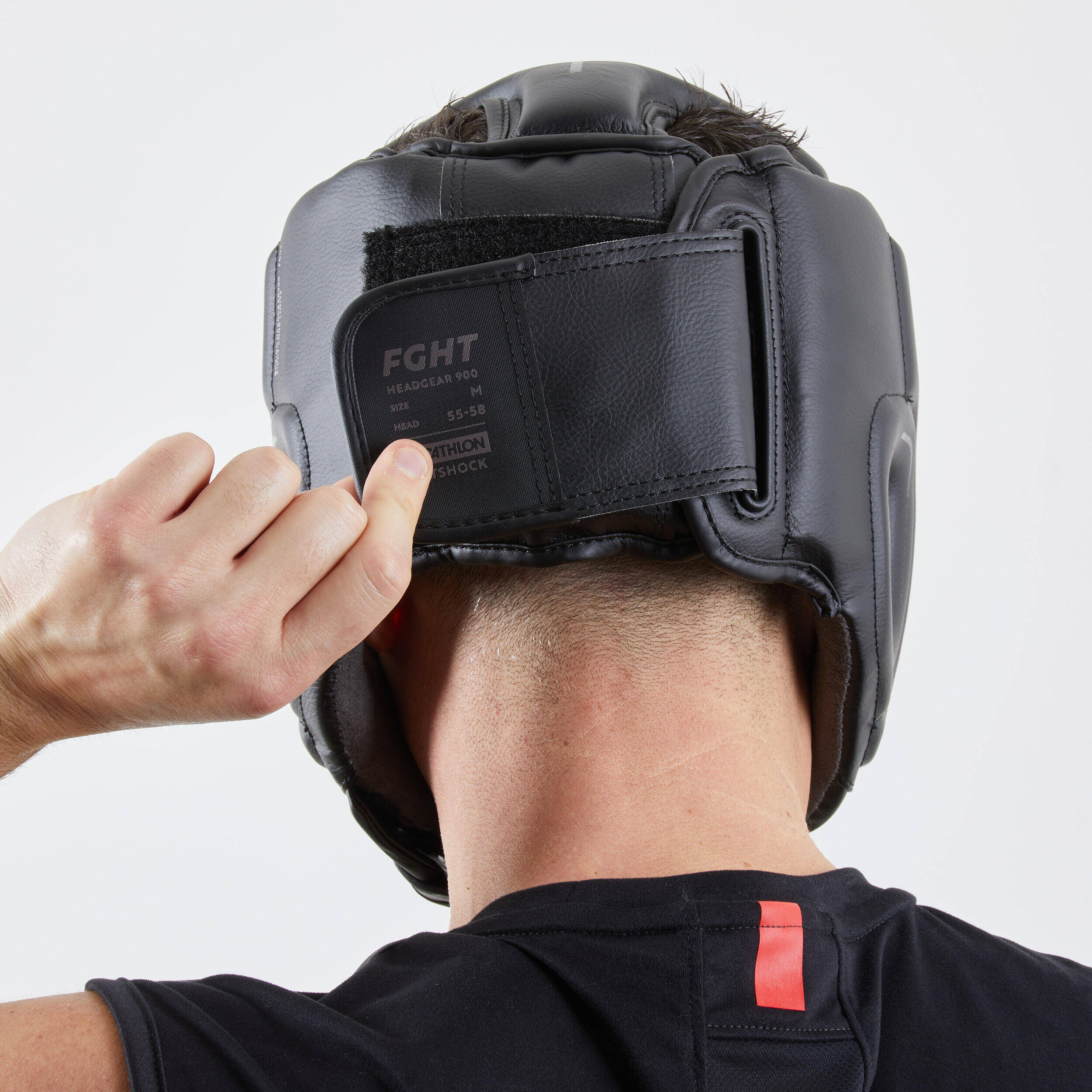 Adult Boxing Open Face Headguard 900 - Black -  3