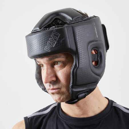 Adult Boxing Open Face Headguard 900 - Black