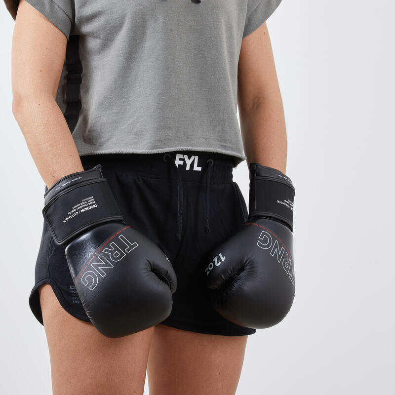 GANTS DE BOXE 120 NOIRS, GANTS D'ENTRAINEMENT