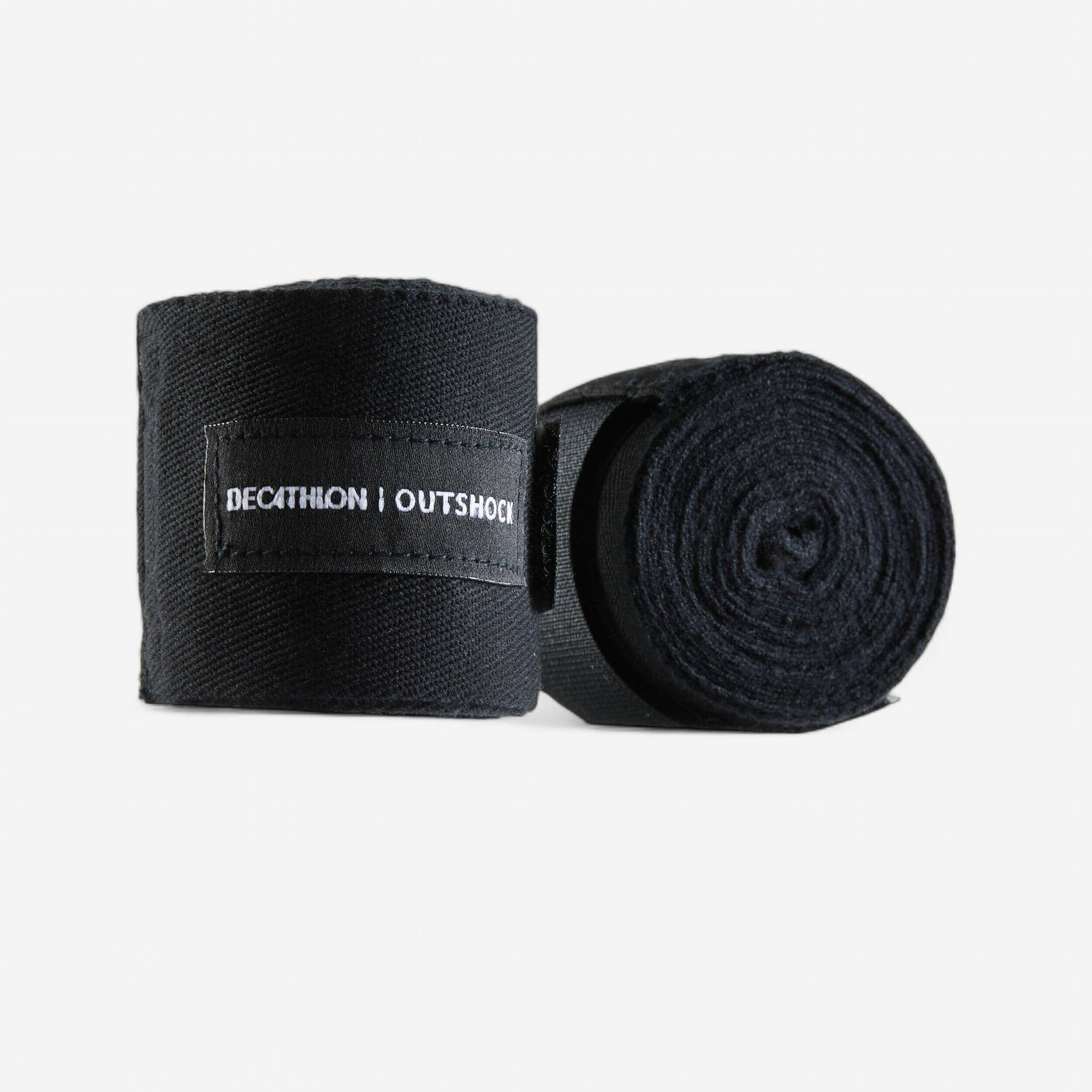 Adult Boxing Wraps 2.5m Black -  1