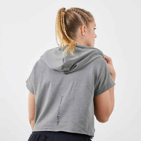 Women's Boxing Hoodie 100 - Grey