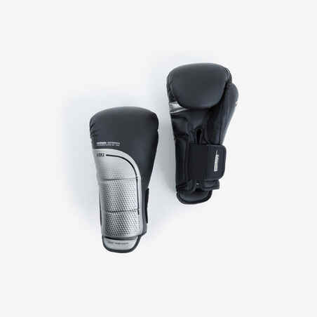 GUANTES DE BOXEO 8-14 OZ NEGRO / PLATEADO 500