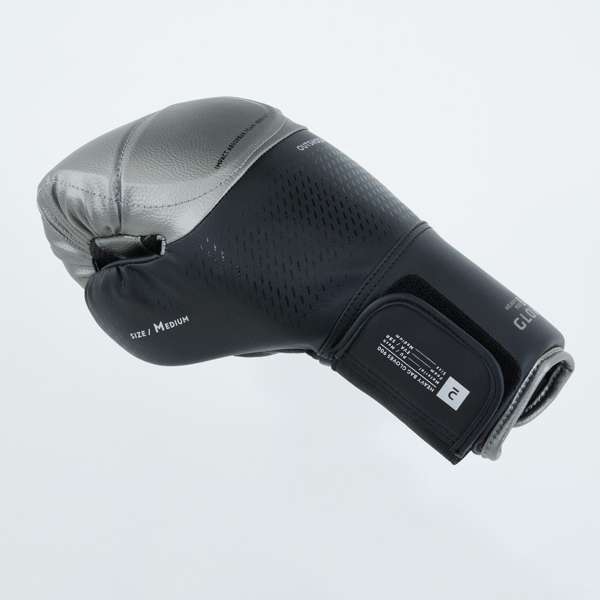 Punching Bag Gloves 900 Pro Boxing - Black/Silver 3/11