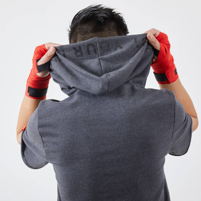Men's Boxing Hoodie 100 - Grey - Decathlon