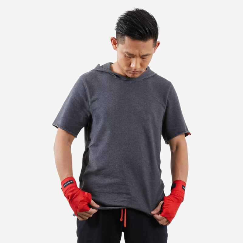 Boxhoodie 100 Kapuze Herren grau Boxhoodie 100 Kapuze Herren grau