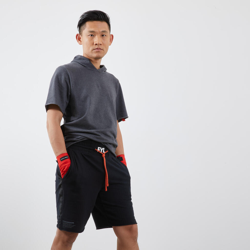 SHORT DEPORTIVO HOMBRE PARA BOXEO NEGRO 100