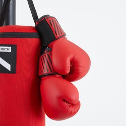 Sac de frappe, gants de boxe enfant - rouge