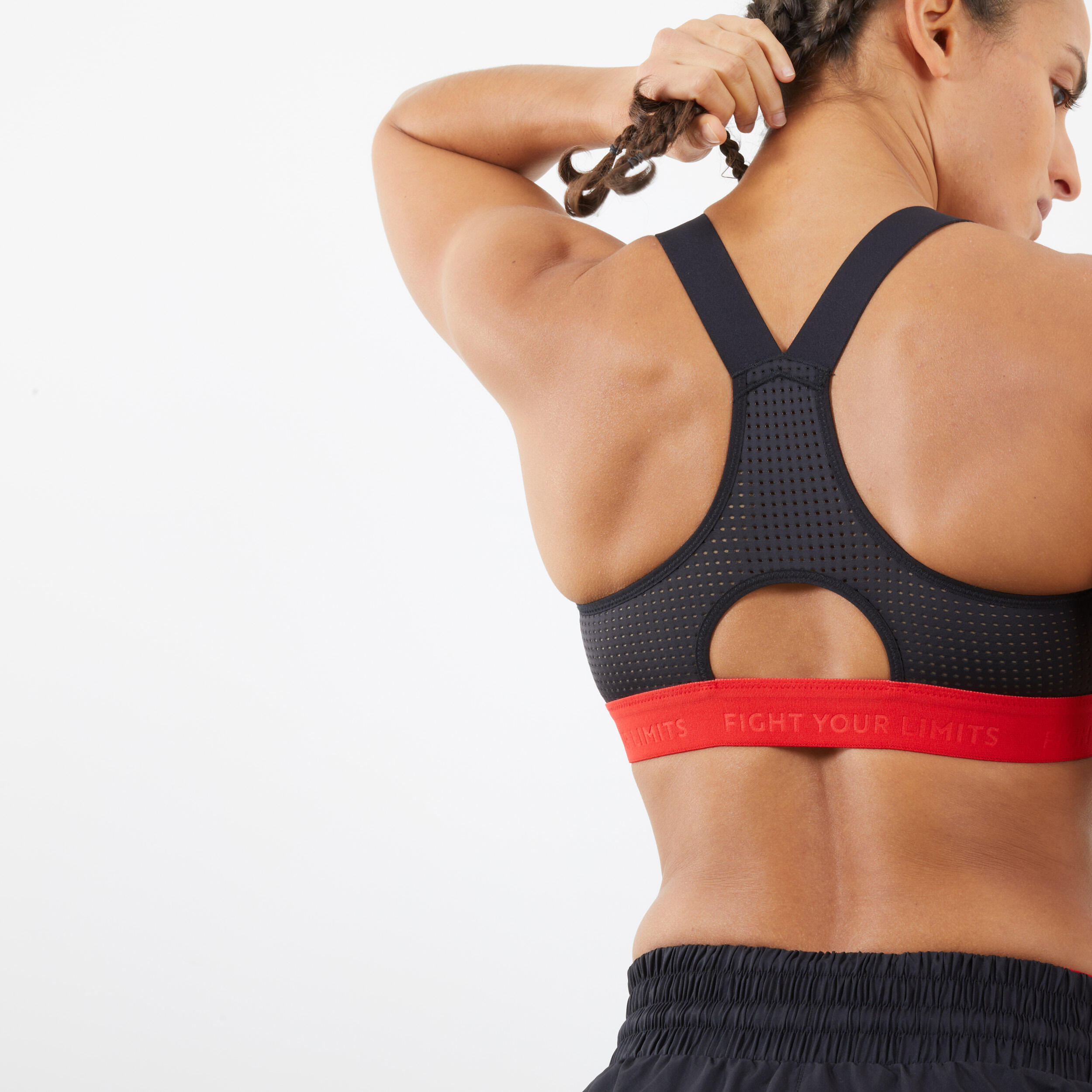 Top boxeo con protecci n mujer Outshock 500 negro Decathlon