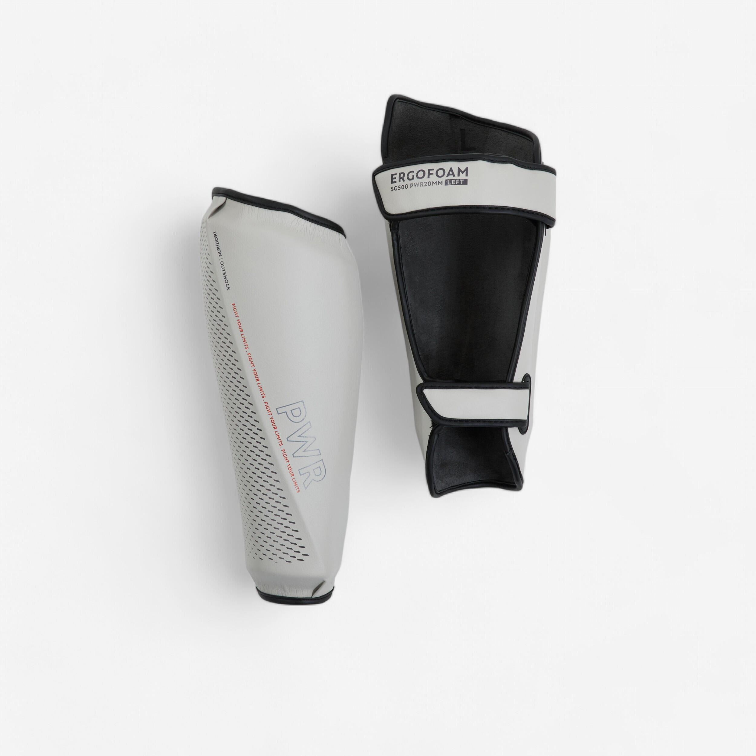 500 Ergo Boxing Shin Guard - Grey 1/4