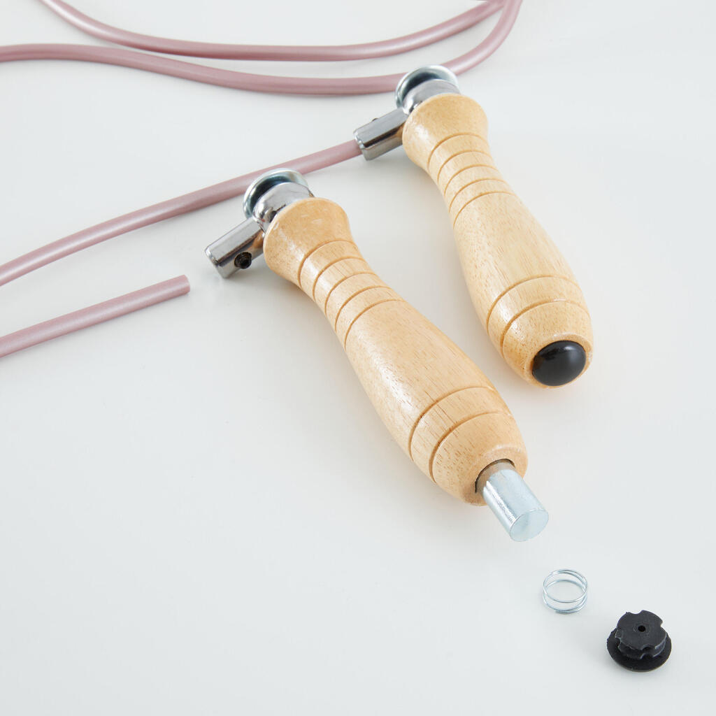 Wooden Boxing Skipping Rope with Removable Weights