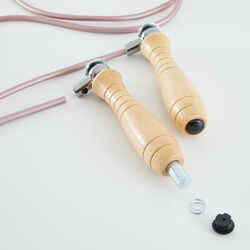 Wooden Boxing Skipping Rope with Removable Weights