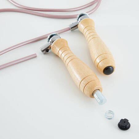 Wooden Boxing Skipping Rope with Removable Weights