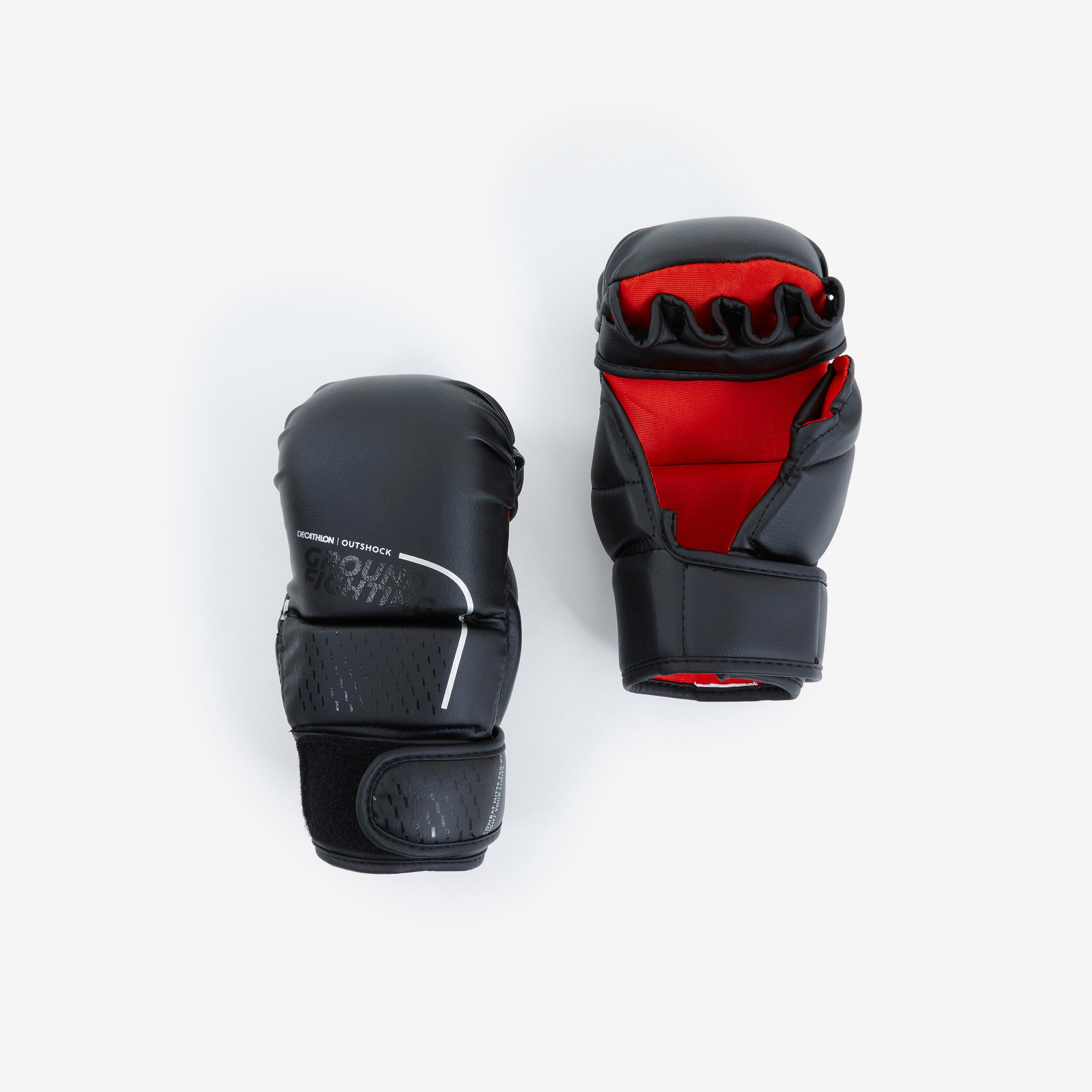 OUTSHOCK Bezprstové rukavice 500 na bojové športy čierne XL-2XL