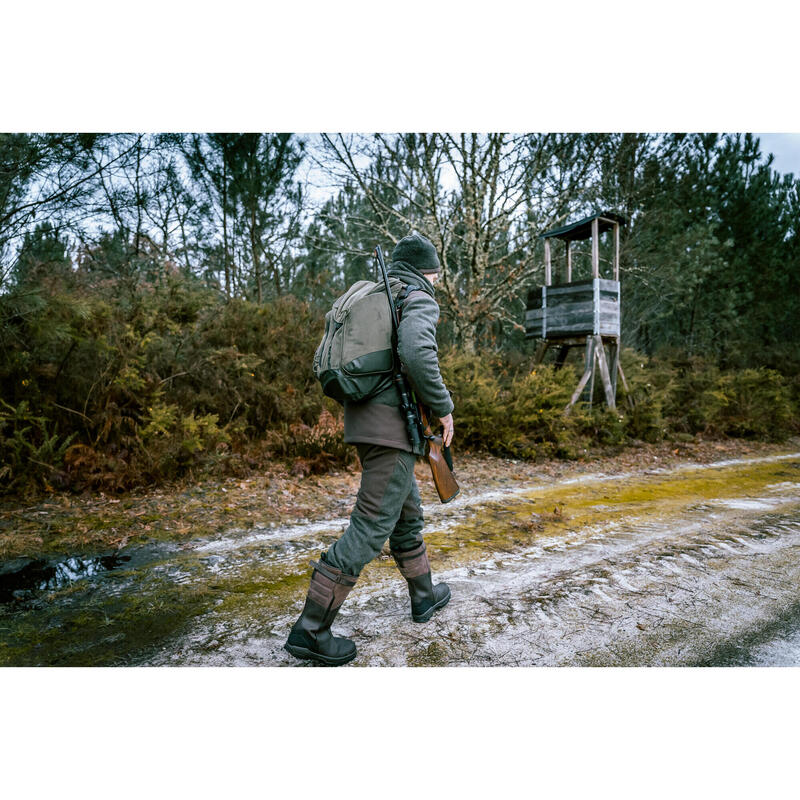 Chaqueta Caza Solognac 900 Adulto Verde Lana Cálida Silenciosa