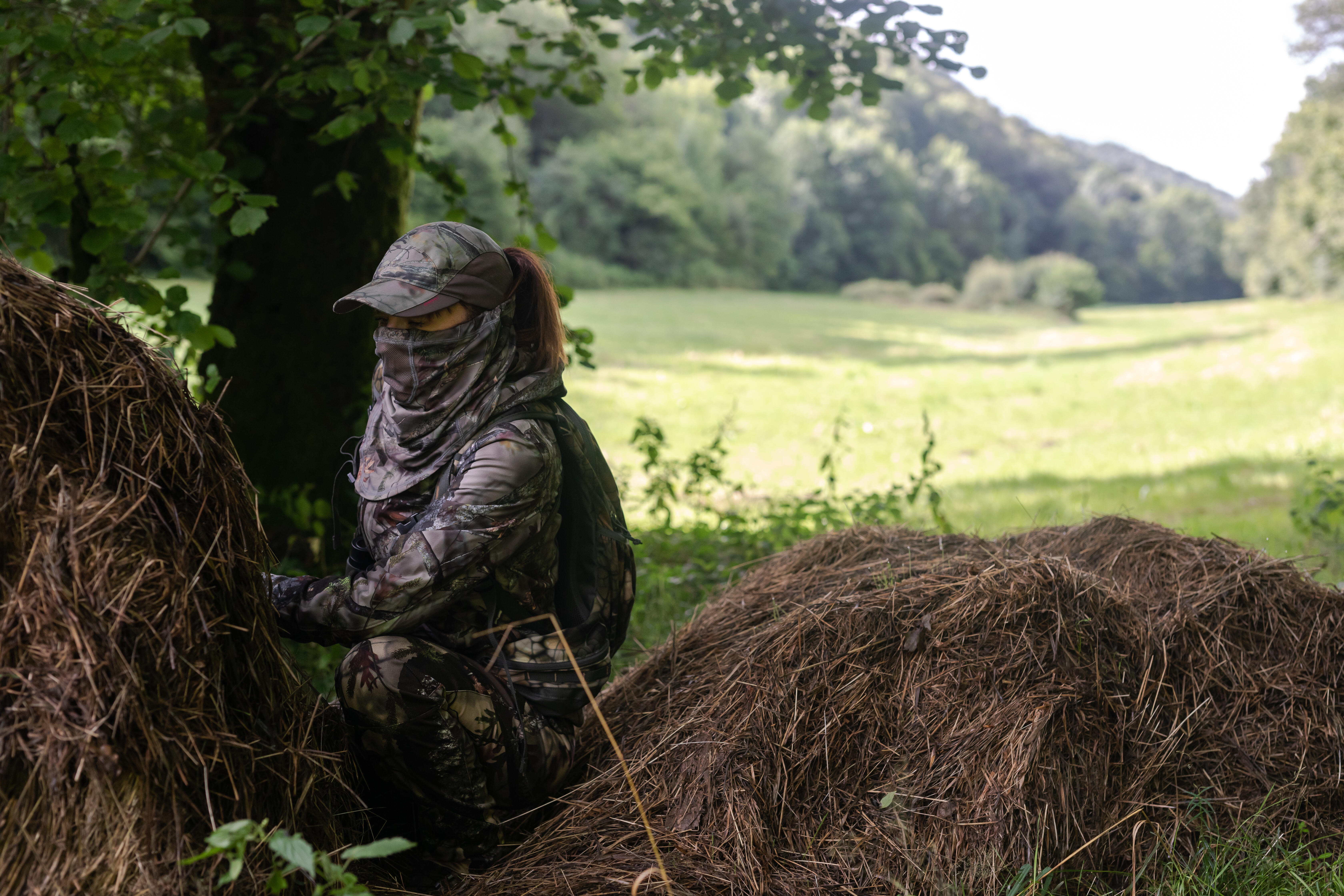 Women’s Hunting Trousers Warm Waterproof Silent - 500 Camo - SOLOGNAC