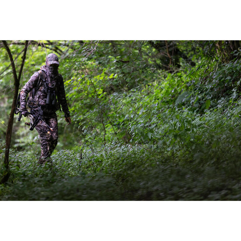 Geluidloze ademende camouflagebroek voor de jacht dames 500