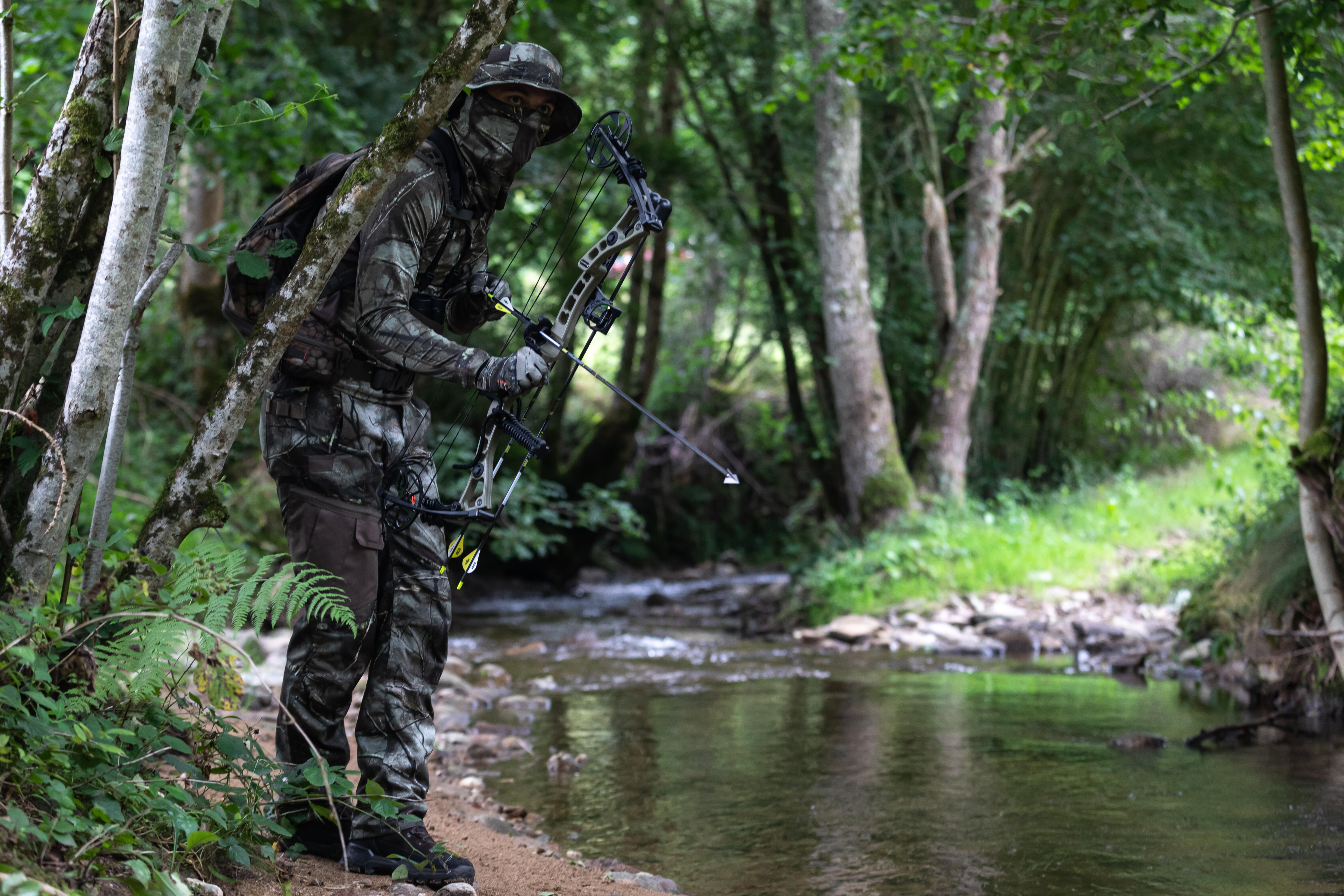 Breathable Hunting Trousers - Treemetic 500 Camouflage - SOLOGNAC