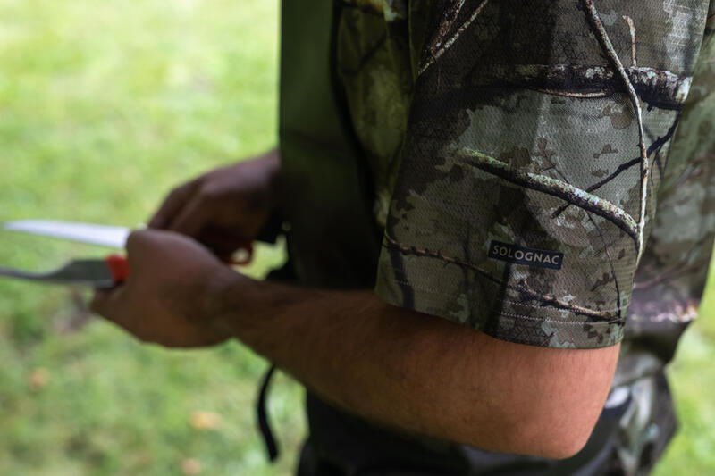 Jagd-T-Shirt 100 TREEMETIC atmungsaktiv, camouflage 
