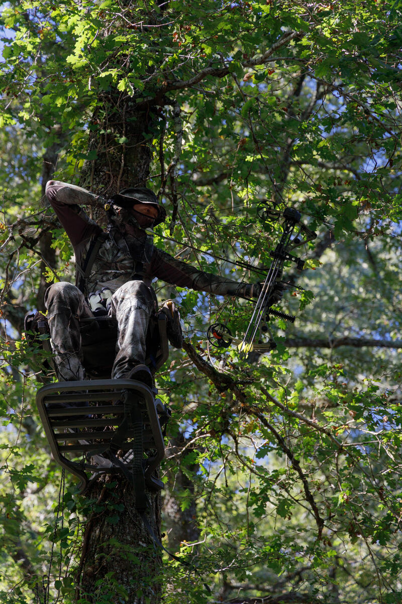 Koszulka myśliwska z długim rękawem Solognac Respi 500 silence camo treemetic