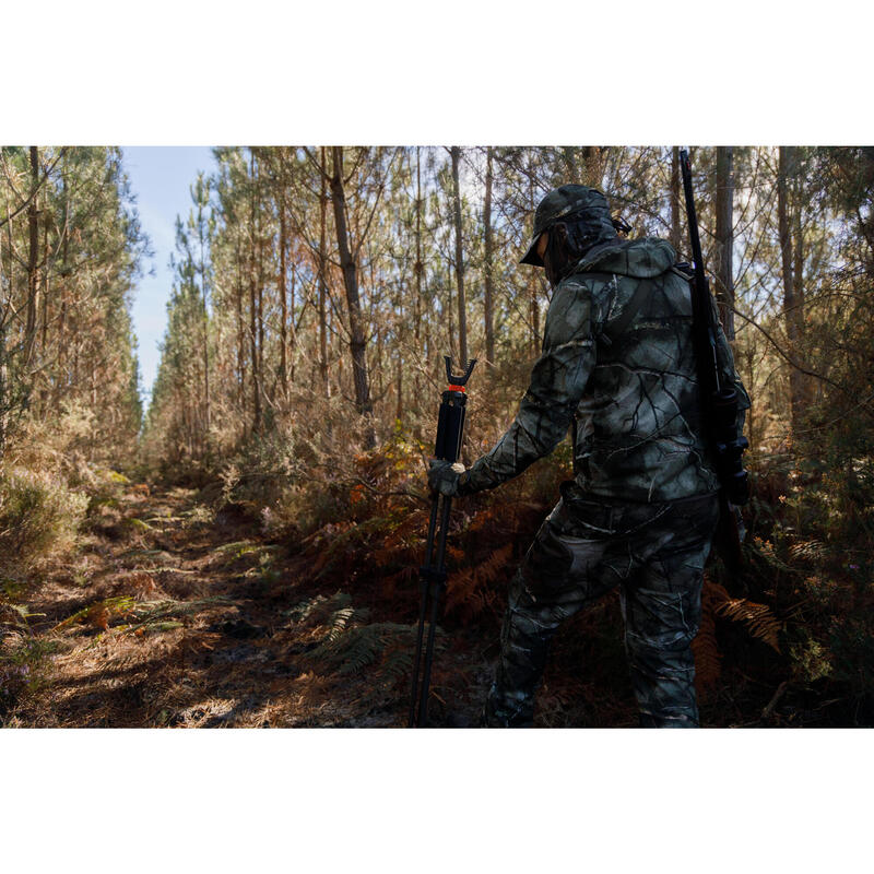 Geluidloze regenjas voor de jacht 500 camouflage Treemetic