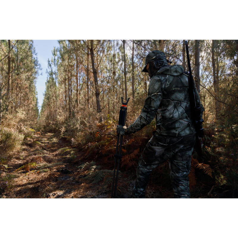 Jagd-Regenjacke Treemetic 500 geräuscharm Camouflage 